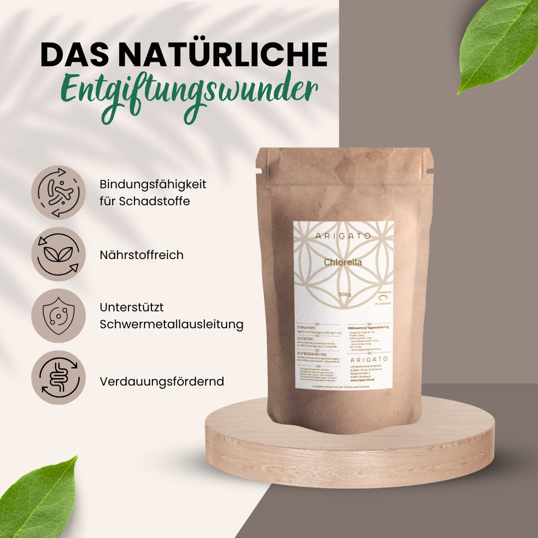 Premium Chlorella in Therapiequalität (Pestizidfrei)