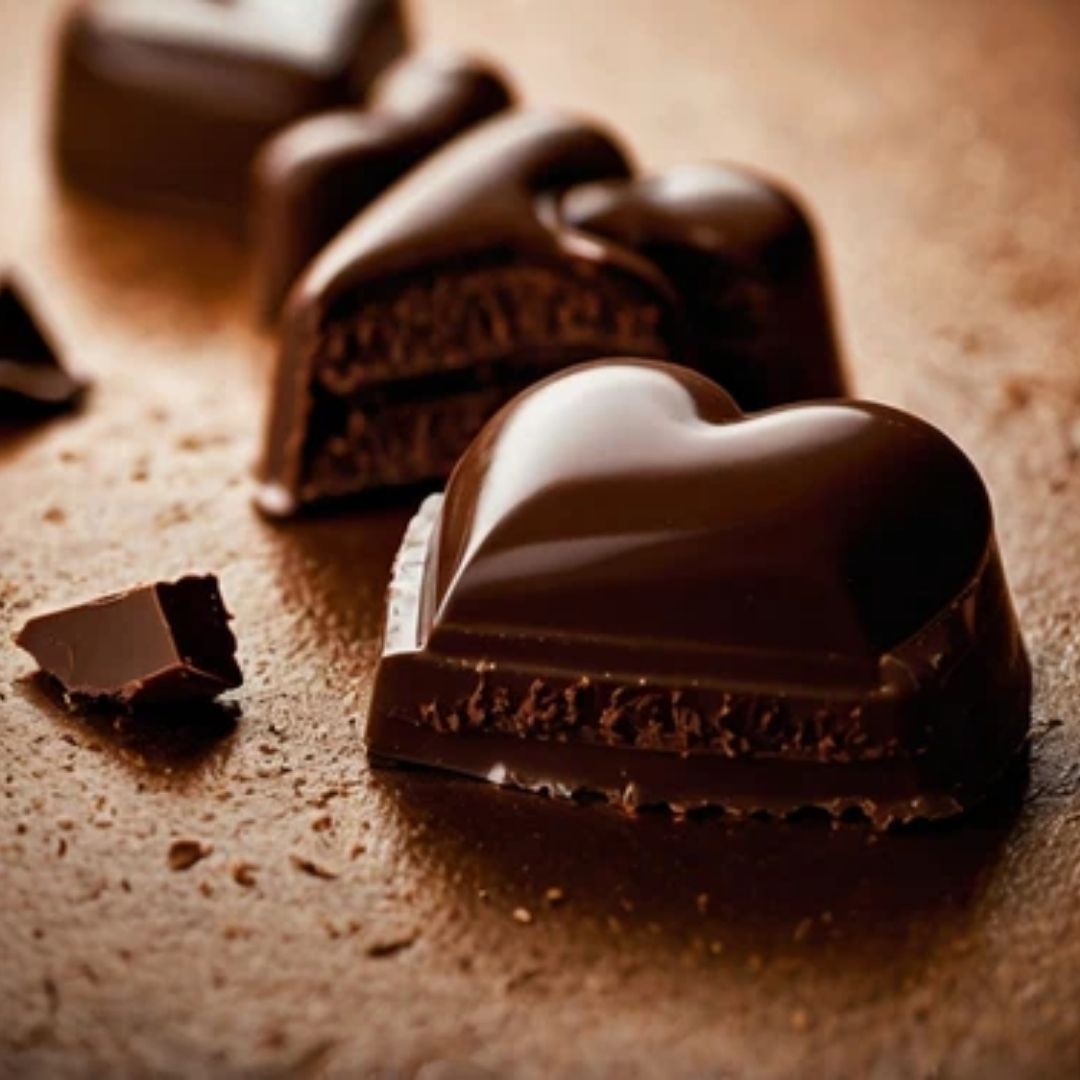 Pralinen aus dunkler Schokolade (gesüßt mit Galactose)