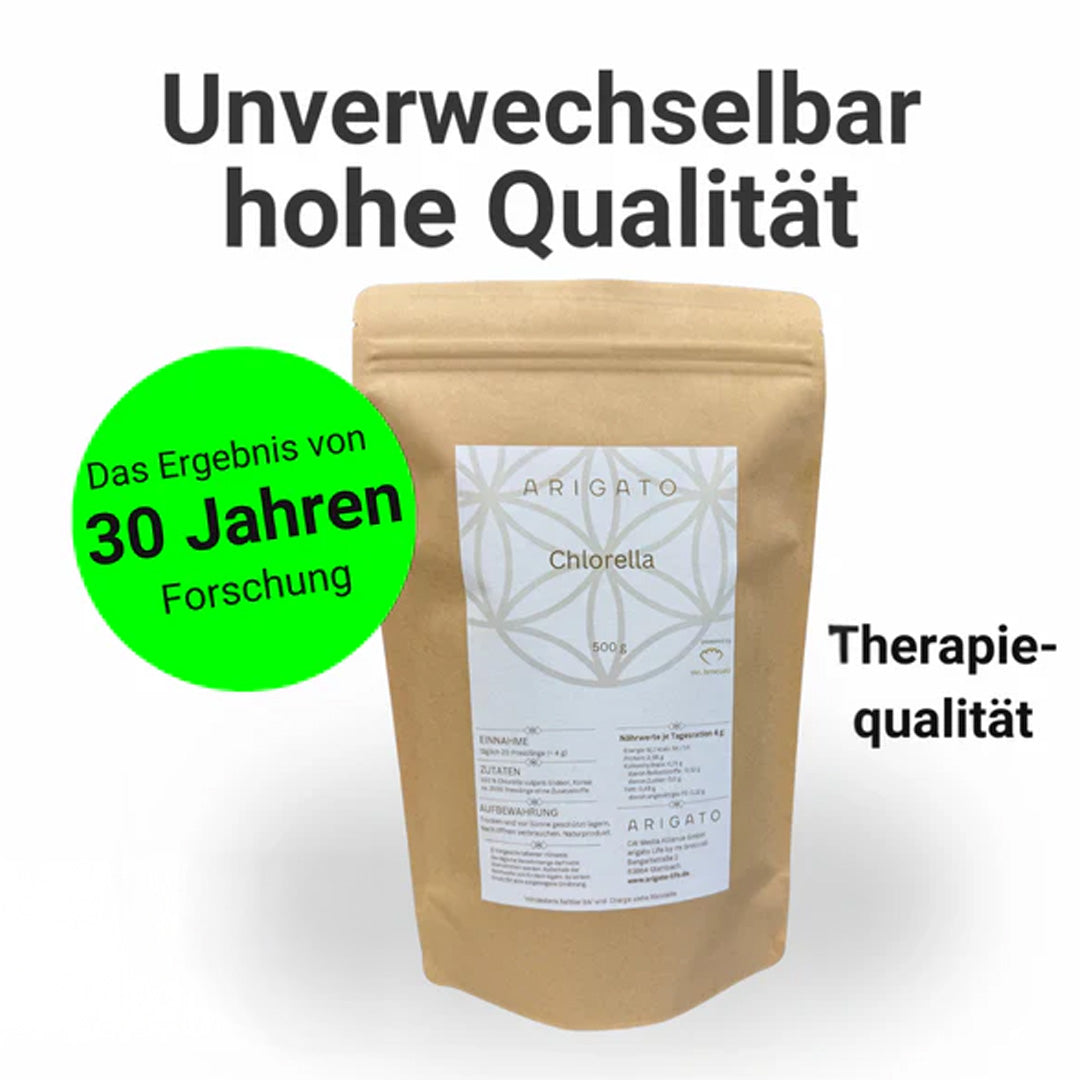 Premium Chlorella in Therapiequalität (Pestizidfrei)