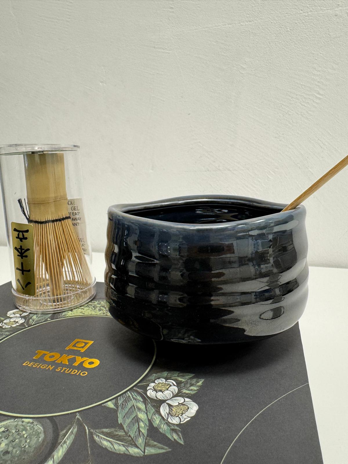 Matcha Set (Matcha Schale Chawan, Matcha-Besen Chasen & Bambuslöffel Chashaku)