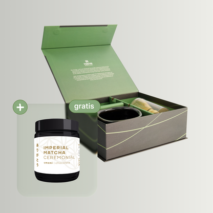 Matcha Set inkl. kostenlosem Ceremonial Signature Matcha (Matcha Schale Chawan, Matcha-Besen Chasen & Bambuslöffel Chashaku)