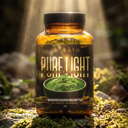 Pures Grassaftpulver mit Urgerste und Urweizen