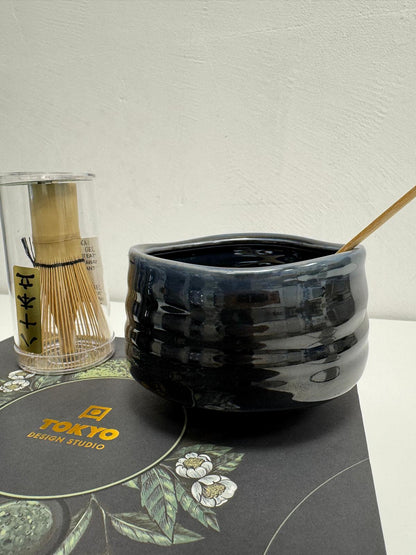 Matcha Set (Matcha Schale Chawan, Matcha-Besen Chasen & Bambuslöffel Chashaku)